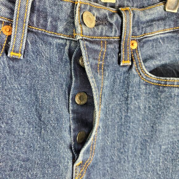 Levi's Women's Premium Wedgie Straight Big E High Rise Button Fly Jeans Size 26 - Picture 4 of 11